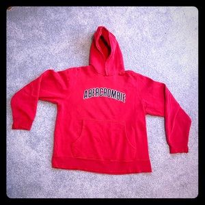 Abercrombie And Fitch Red Hoodie Size Large